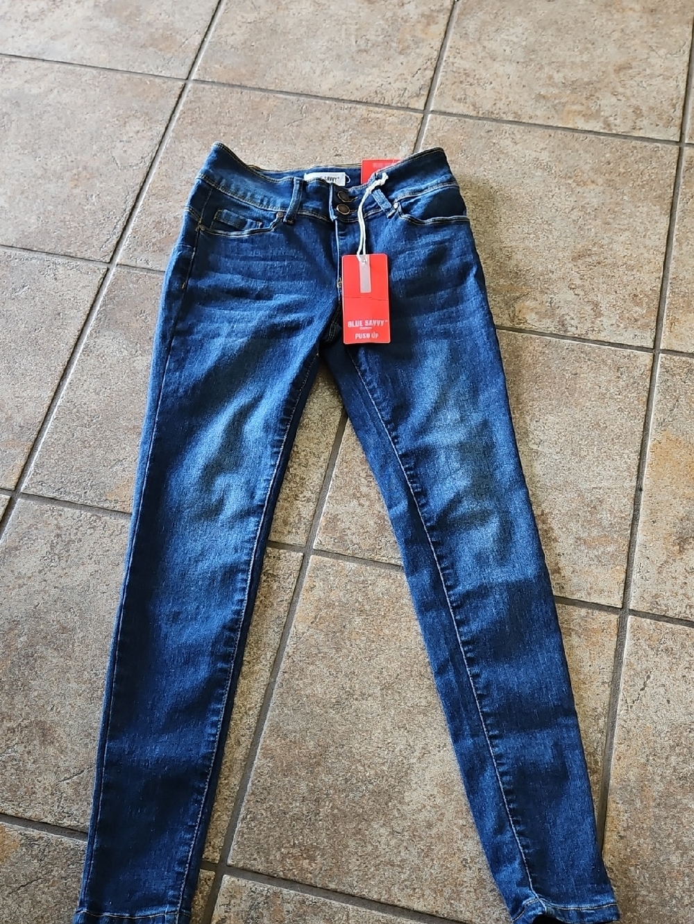 Blue Savvy Women's Dark Blue Skinny Jeans 1/25